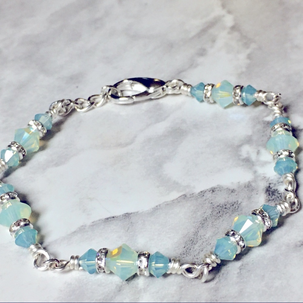 Blue Green Opal Bracelet